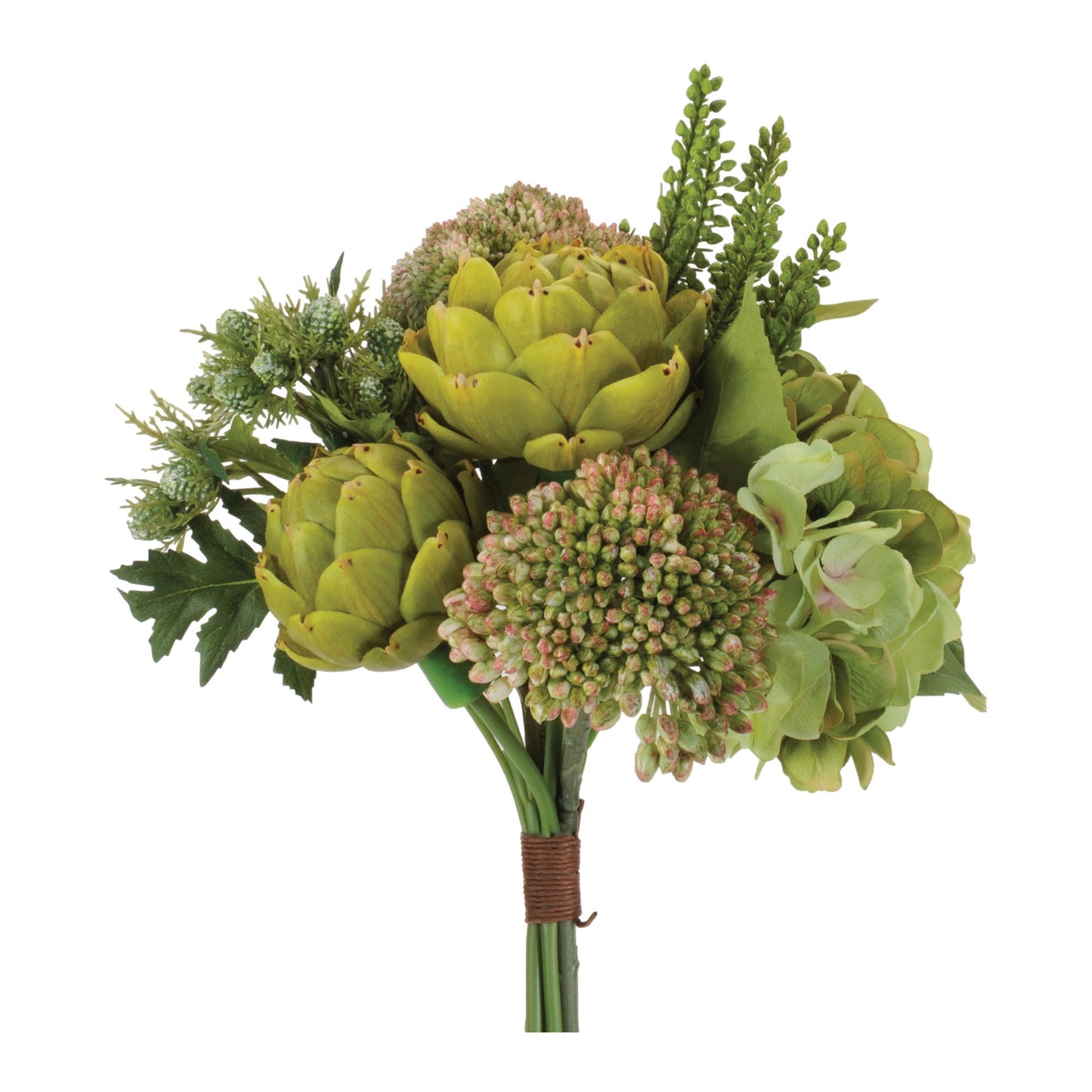 Mixed Hydrangea & Artichoke Floral Bundle 9.5"H alternate view 3