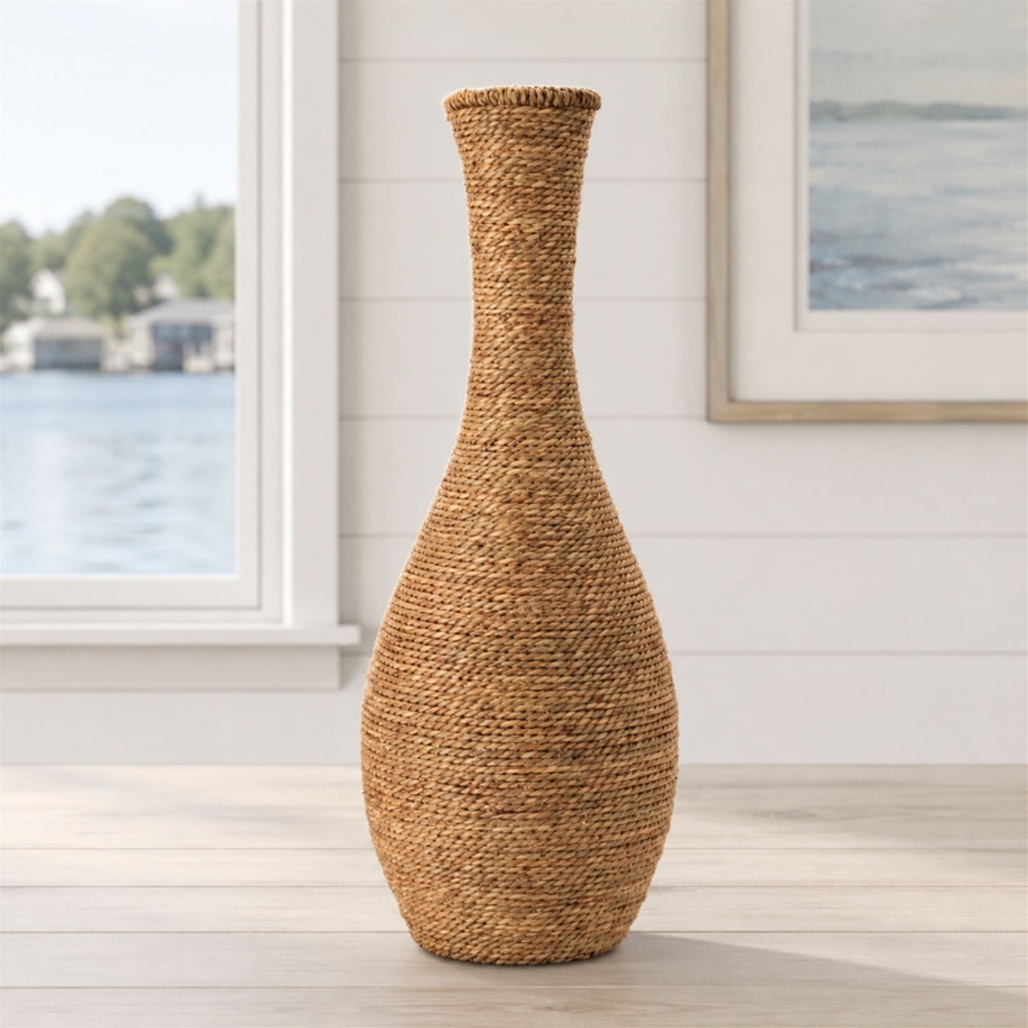 Woven Seagrass Floor Vase 27"H alternate view 3