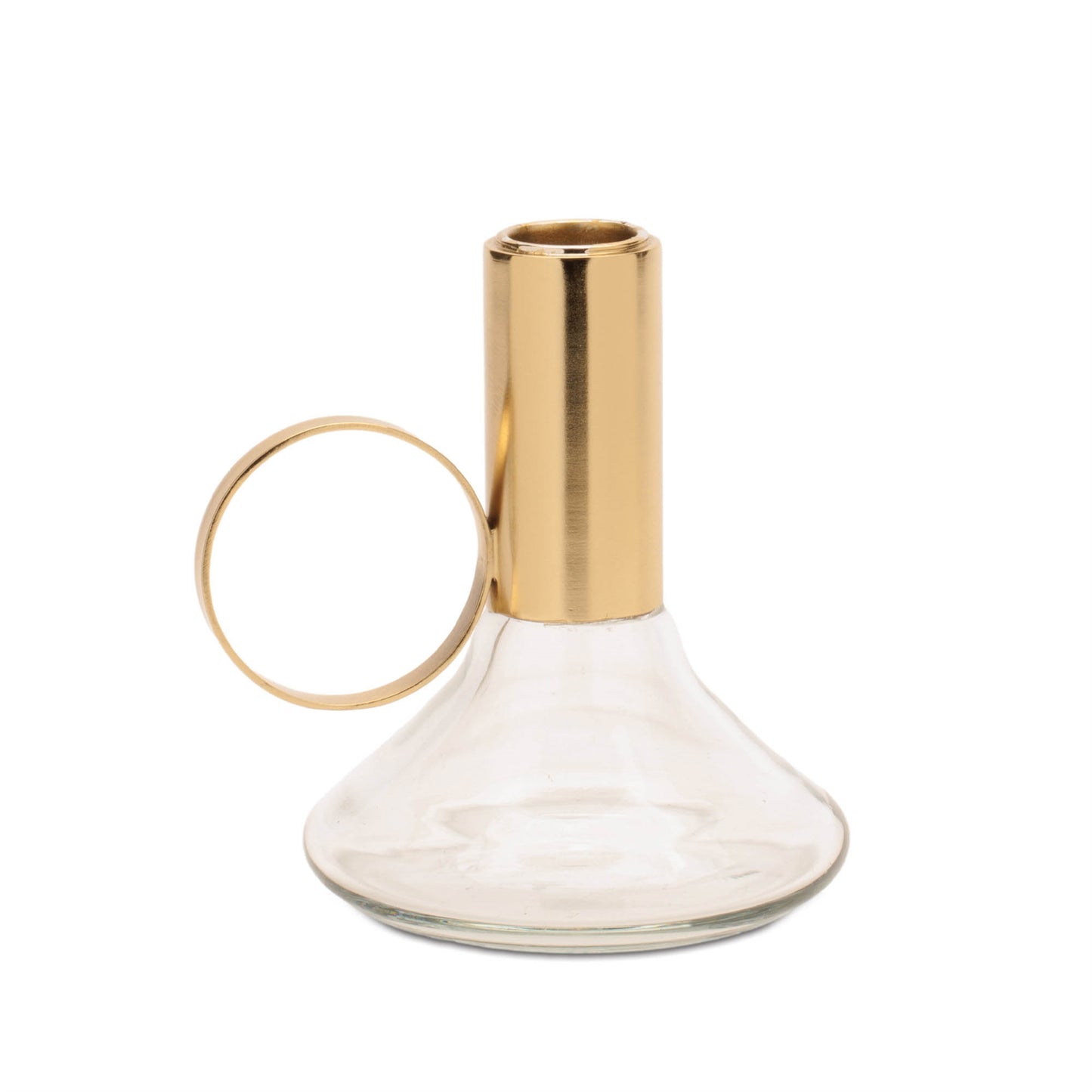 Modern Metal Taper Candle Holder with Glass Base (Set of 2) alternate view 4