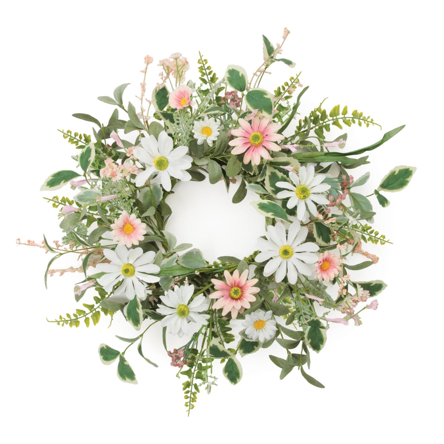 Mixed Daisy Floral Candle Ring 18"D