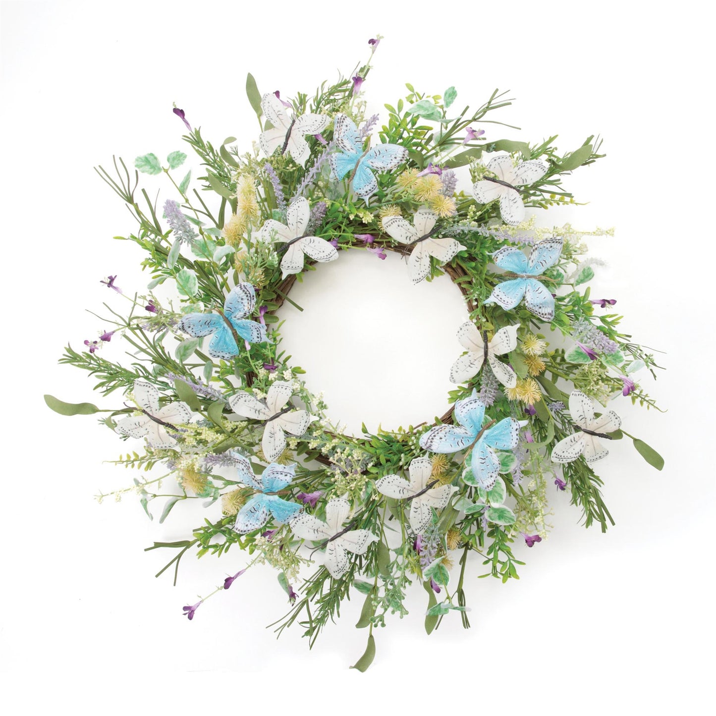 Mixed Foliage and Butterfly Wreath 24"D