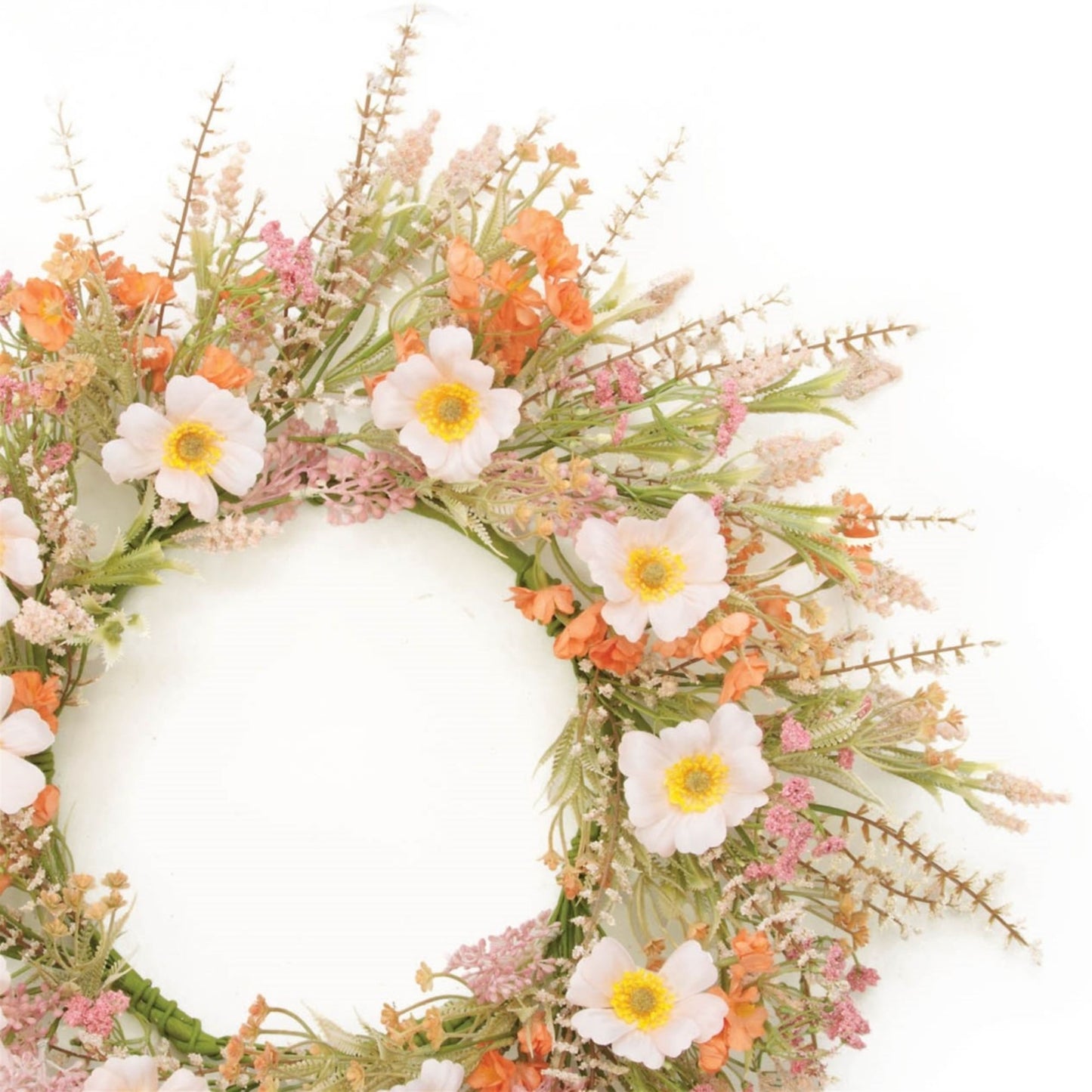 Mixed Spring Garden Floral Wreath 24"D alternate view 3