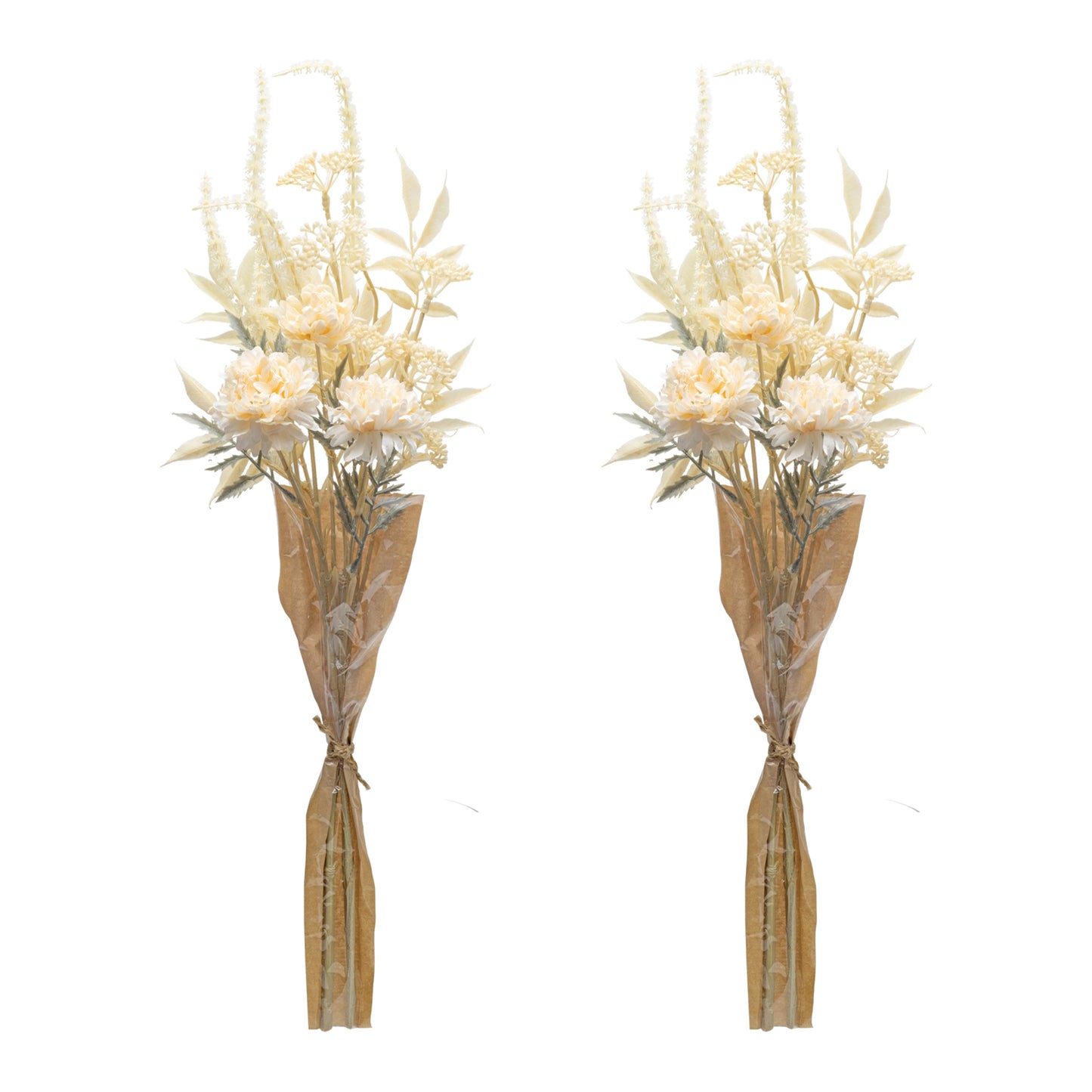Bleached Zinnia Bouquet (Set of 2) alternate view 2