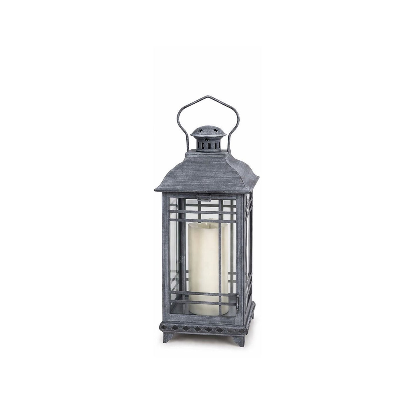 Traditional Grey Metal Lantern (Set of 3) alternate view 5