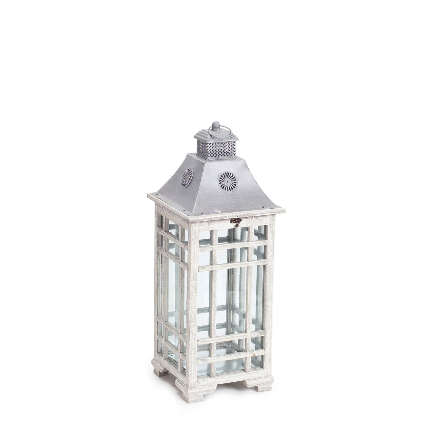 Traditional Farmhouse Lantern with Metal Lid (Set of 2) alternate view 4