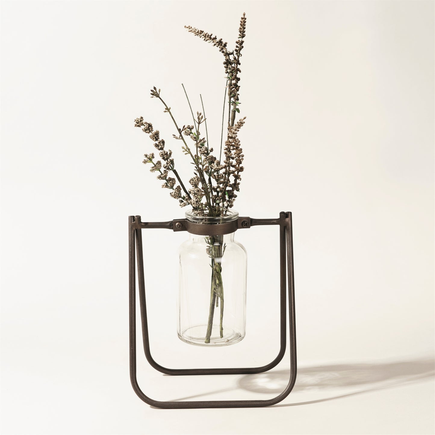 Hanging Glass Jar Vase with Metal Stand (Set of 2) alternate view 7
