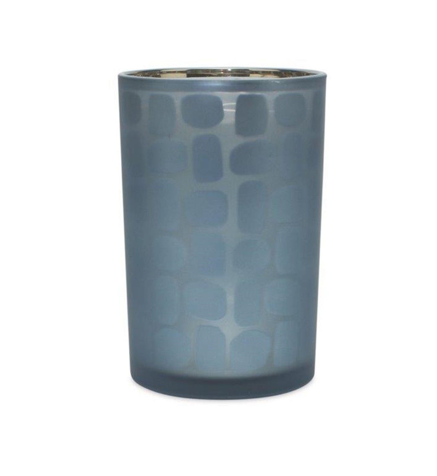 Navy Frosted Glass Candle Holder (Set of 2) alternate view 2