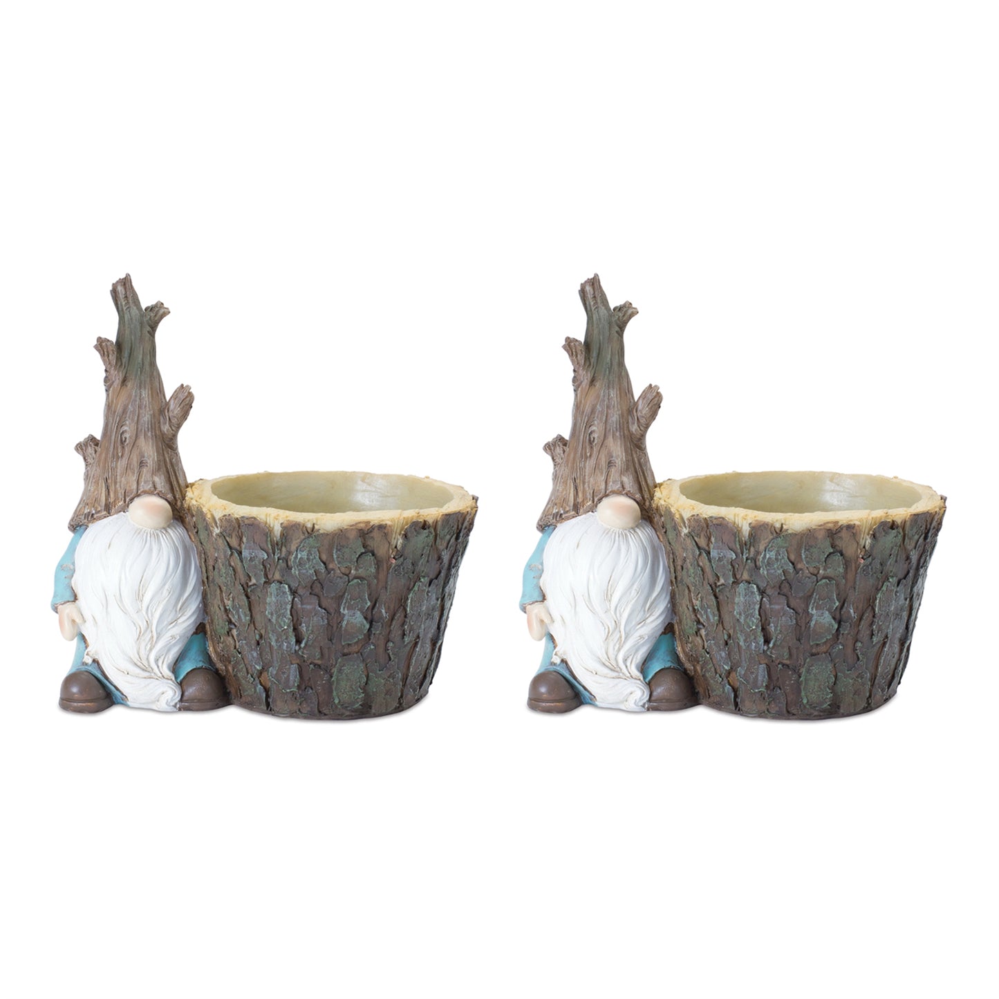 Tree Trunk Gnome Planter (Set of 2) alternate view 2