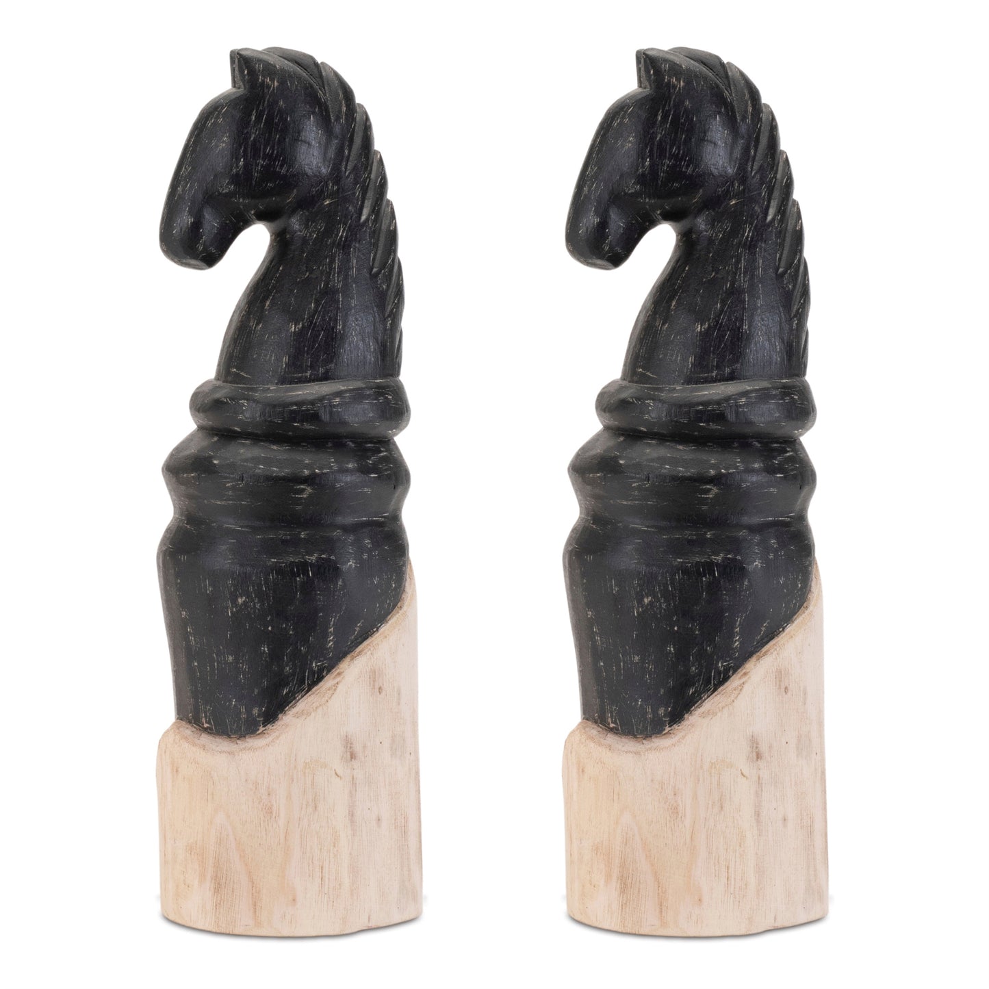 Mango Wood Knight Chess Piece Sculpture (Set of 2) alternate view 3
