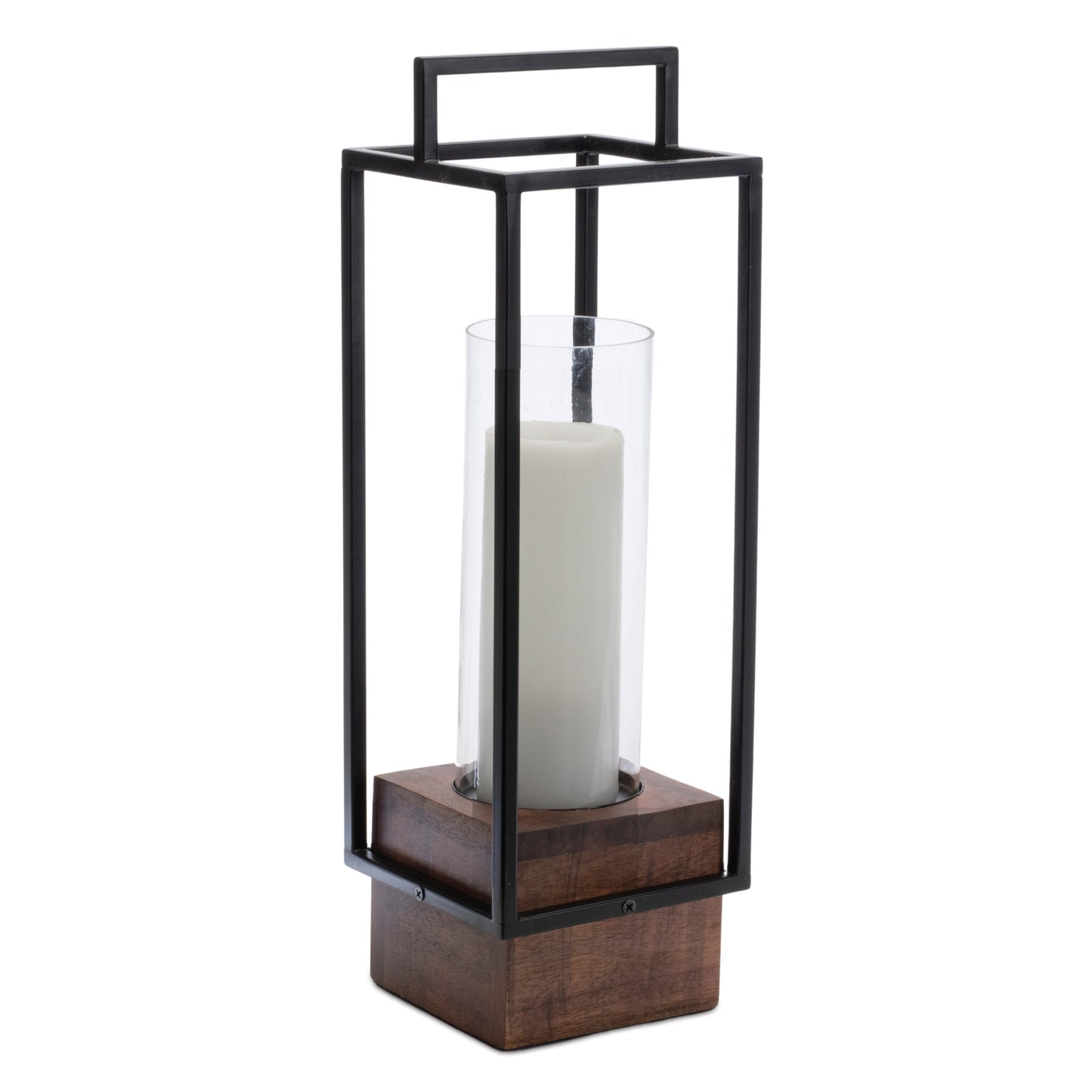 Wood Candle Holder with Iron Frame 20"H alternate view 2