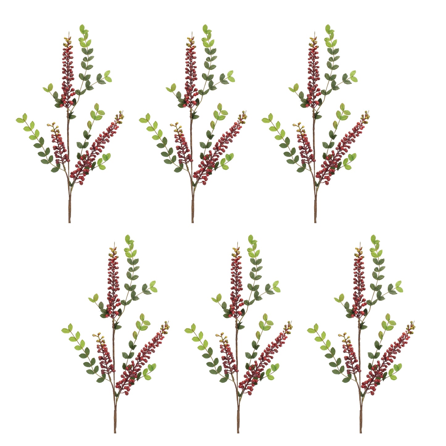 Burgandy Berry Foliage Spray (Set of 6) alternate view 3