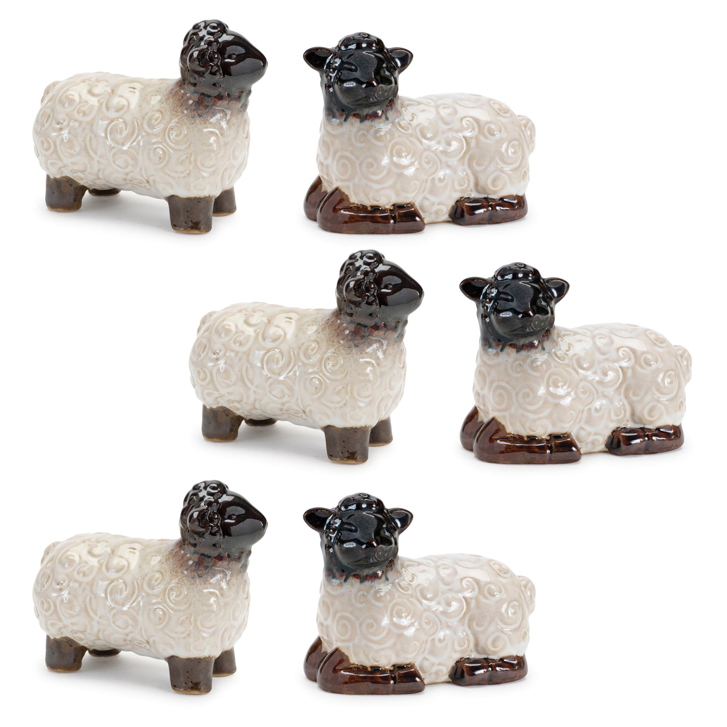 Mini Sheep Figurine (Set of 6) alternate view 6