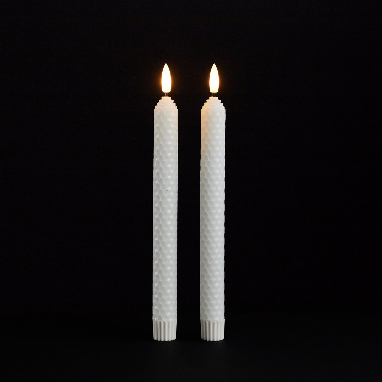 FIA Wick White Textured Taper Candle (Set of 2) alternate view 3
