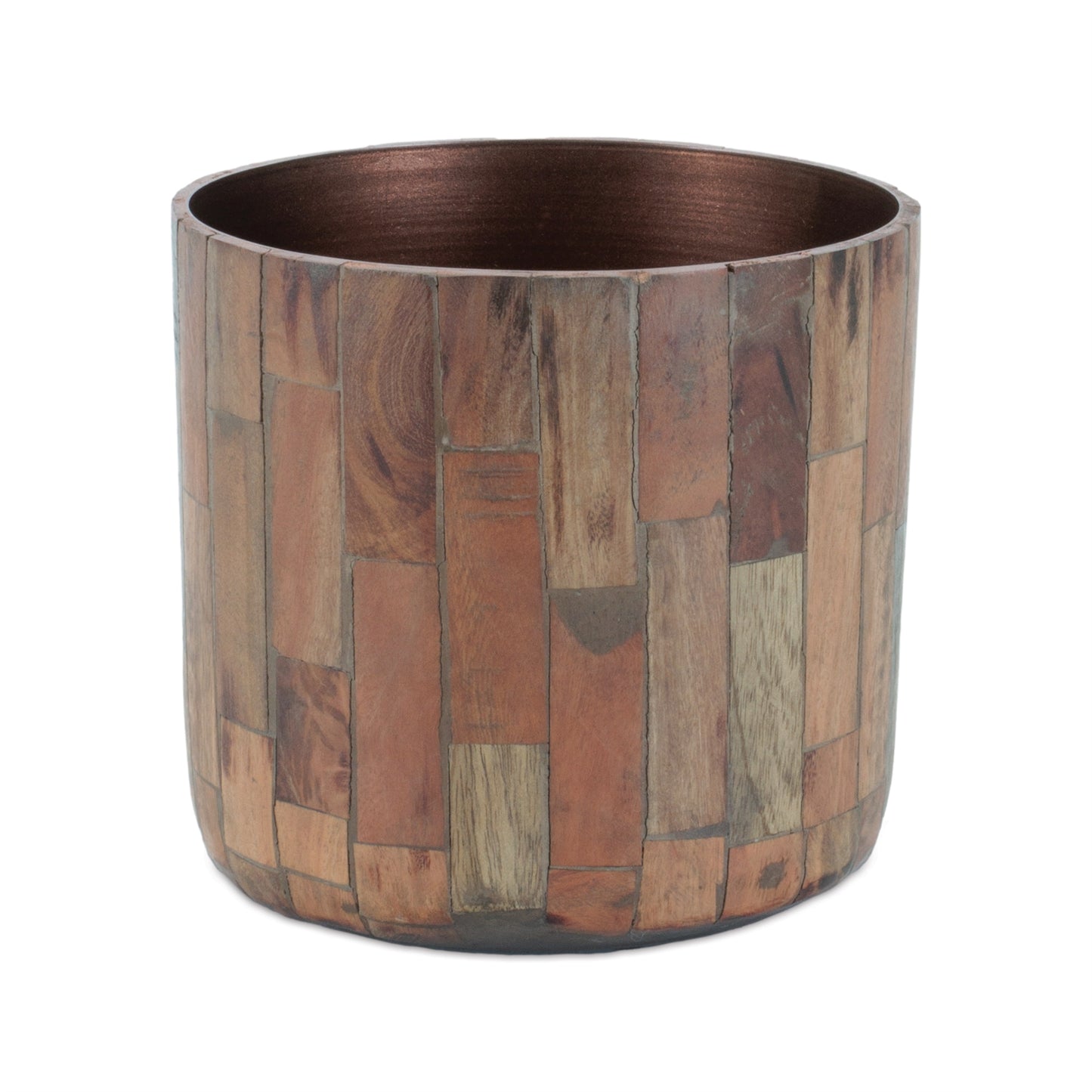 Round Wooden Planter (Set of 2) alternate view 3