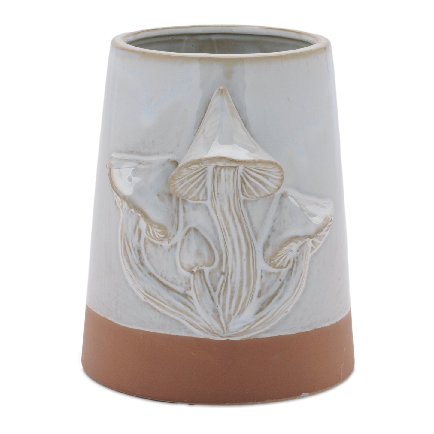 Tapered Porecelain Planter with Mushrooms (Set of 2) alternate view 4