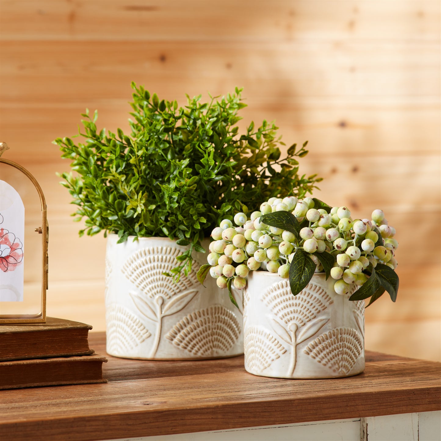 Porcelain Floral Patterned Planter (Set of 2) alternate view 5