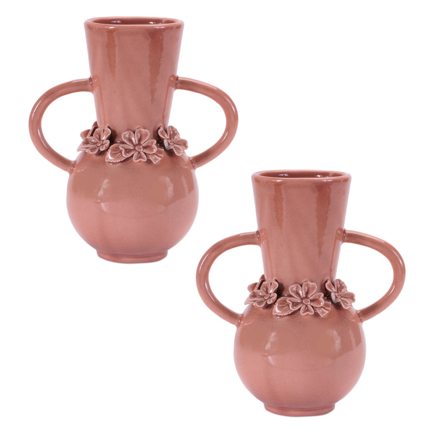 Storeware Vase with Floral Accent (Set of 2) alternate view 3