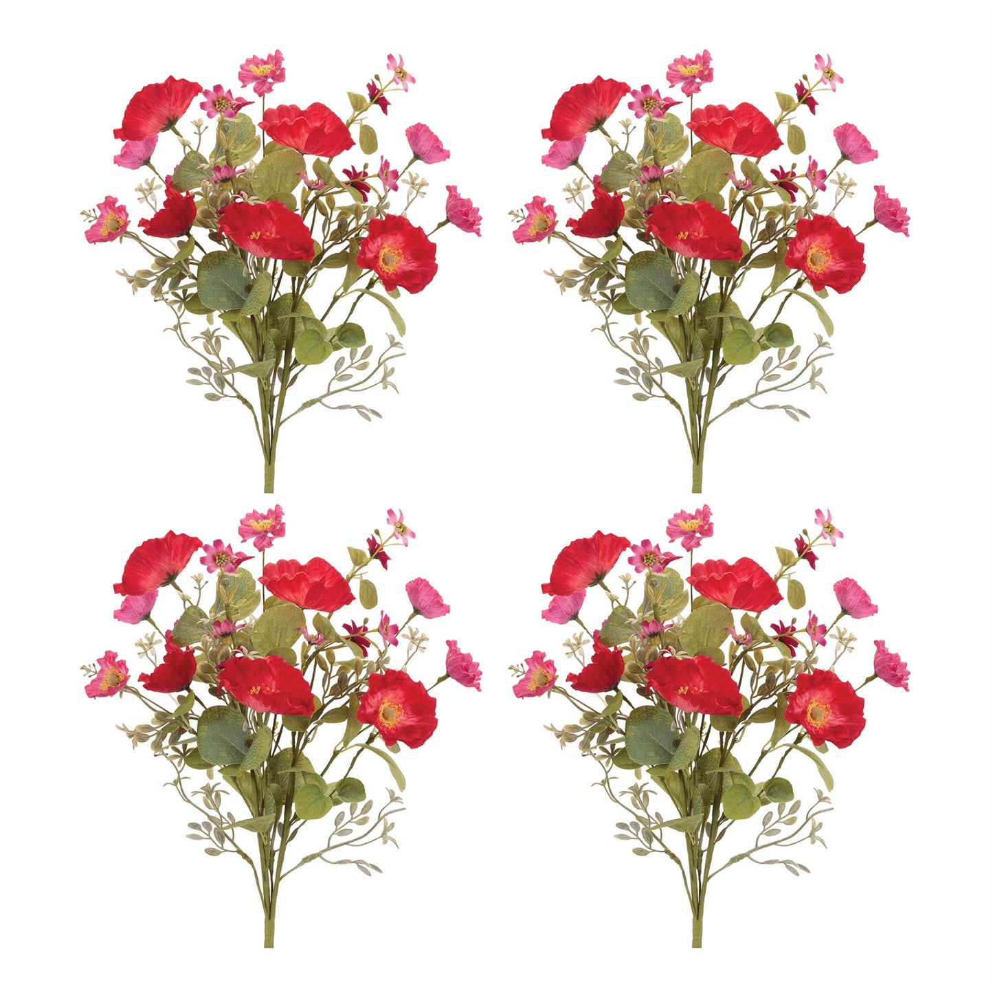 Mixed Poppy Floral Bush (Set of 4) alternate view 4