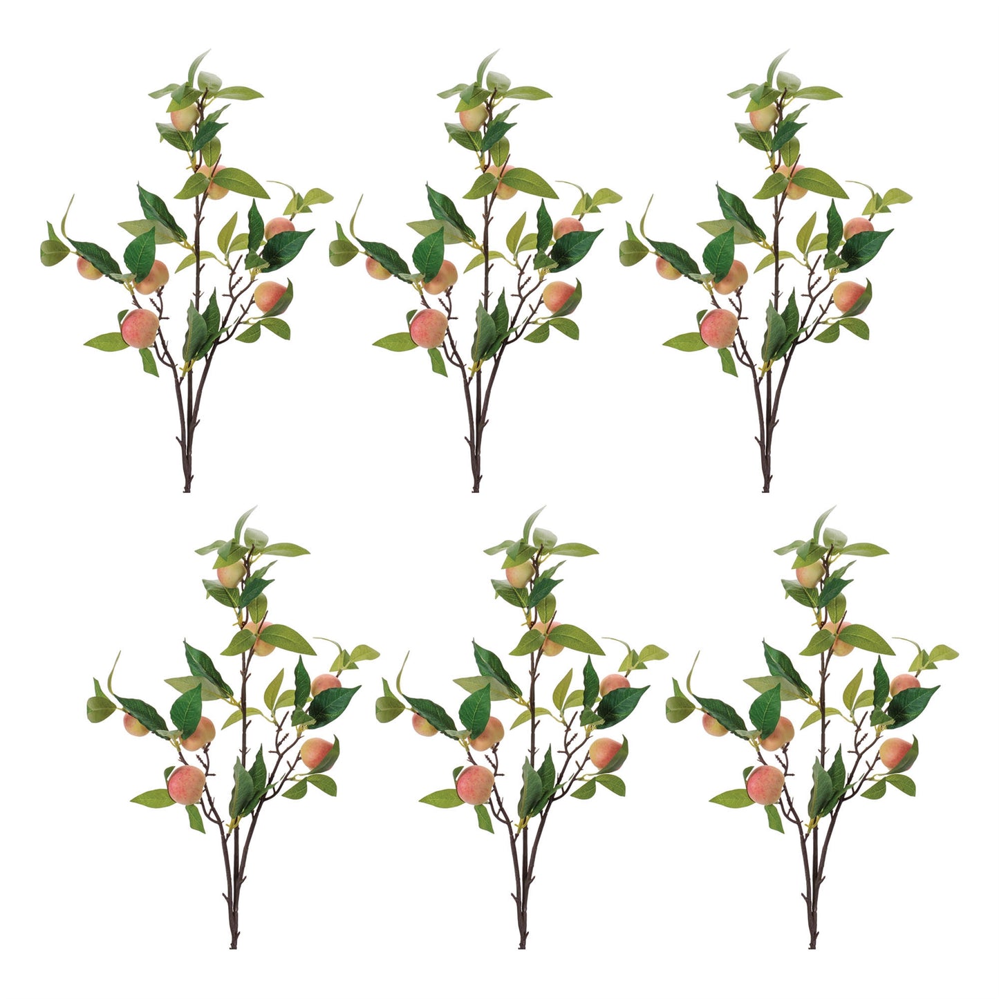 Peach Fruit Foliage Branch (Set of 6) alternate view 4