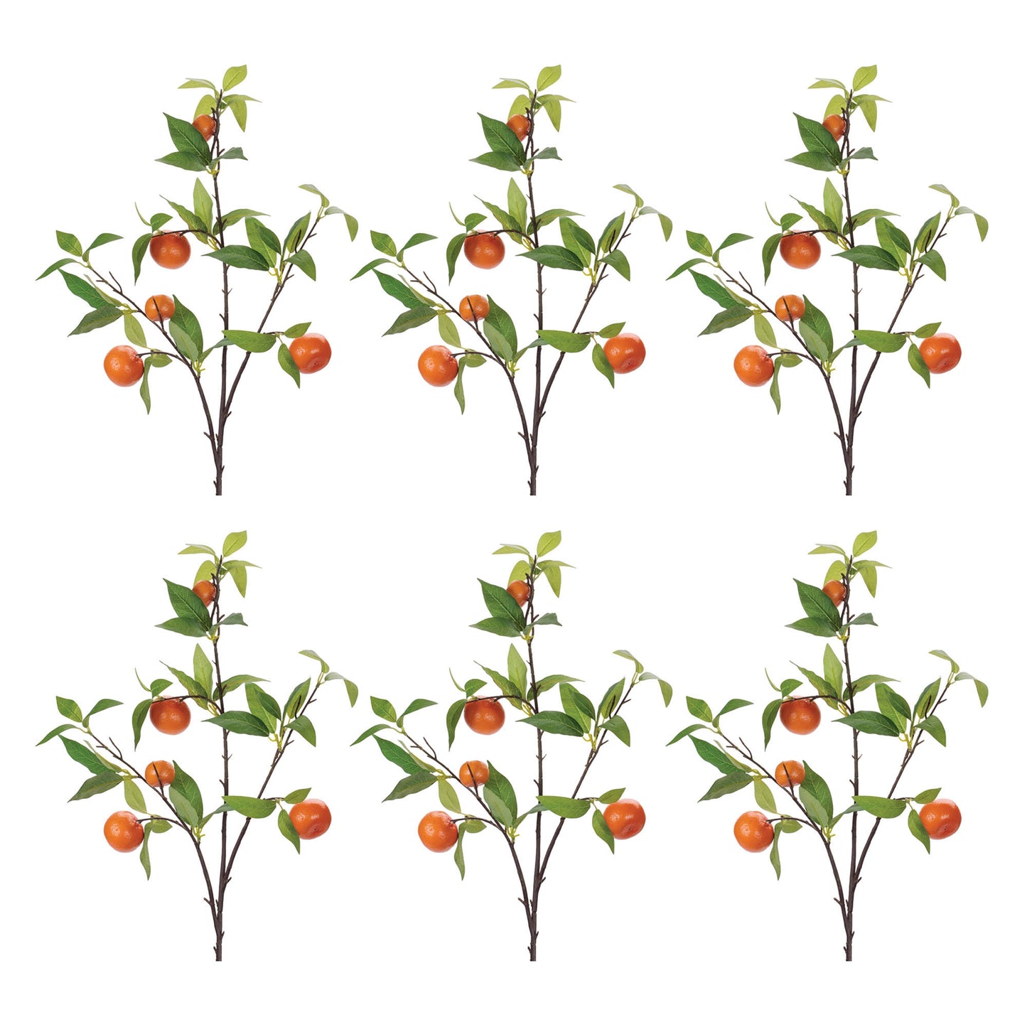 Orange Fruit Foliage Branch (Set of 6) alternate view 3