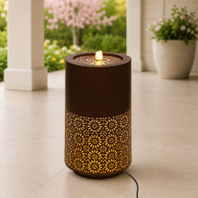 Illuminated Cut-Out Metal Round Fountain 21"H alternate view 2