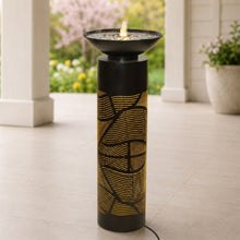 Illuminated Cut-Out Metal Leaf Pattern Fountain 36"H alternate view 2