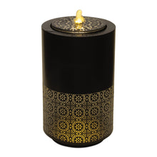 Illuminated Cut-Out Metal Round Fountain 21.5"H