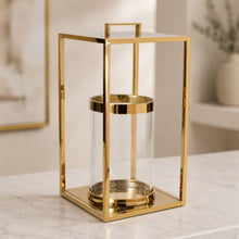 Stainless Steel Box Lantern with Glass Insert 20"H alternate view 2