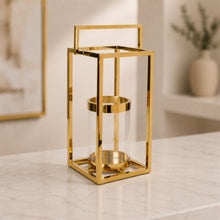 Stainless Steel Box Lantern with Glass Insert 19"H alternate view 2