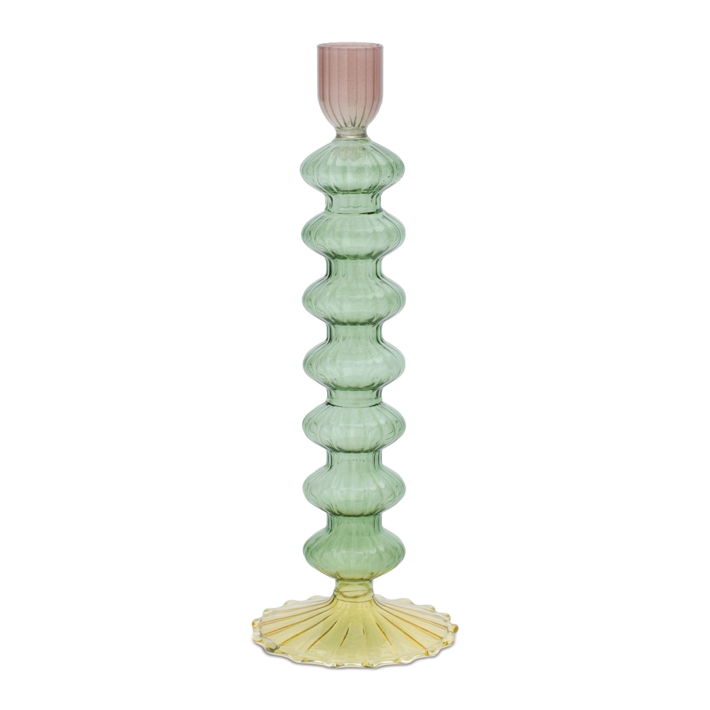 Multicolored Glass Taper Candle Holder (Set of 3) alternate view 3