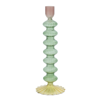 Multicolored Glass Taper Candle Holder (Set of 3) alternate view 3