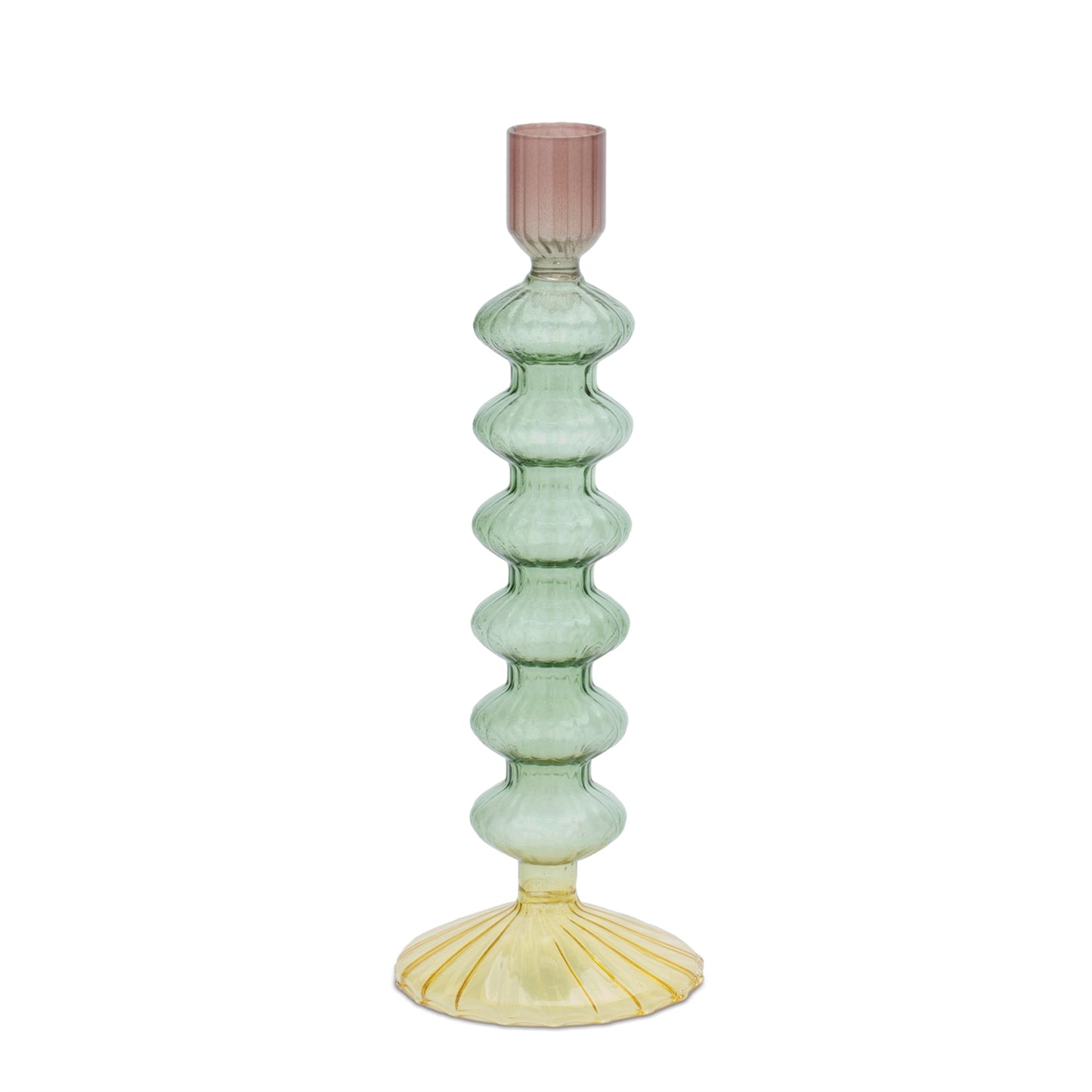 Multicolored Glass Taper Candle Holder (Set of 3) alternate view 4