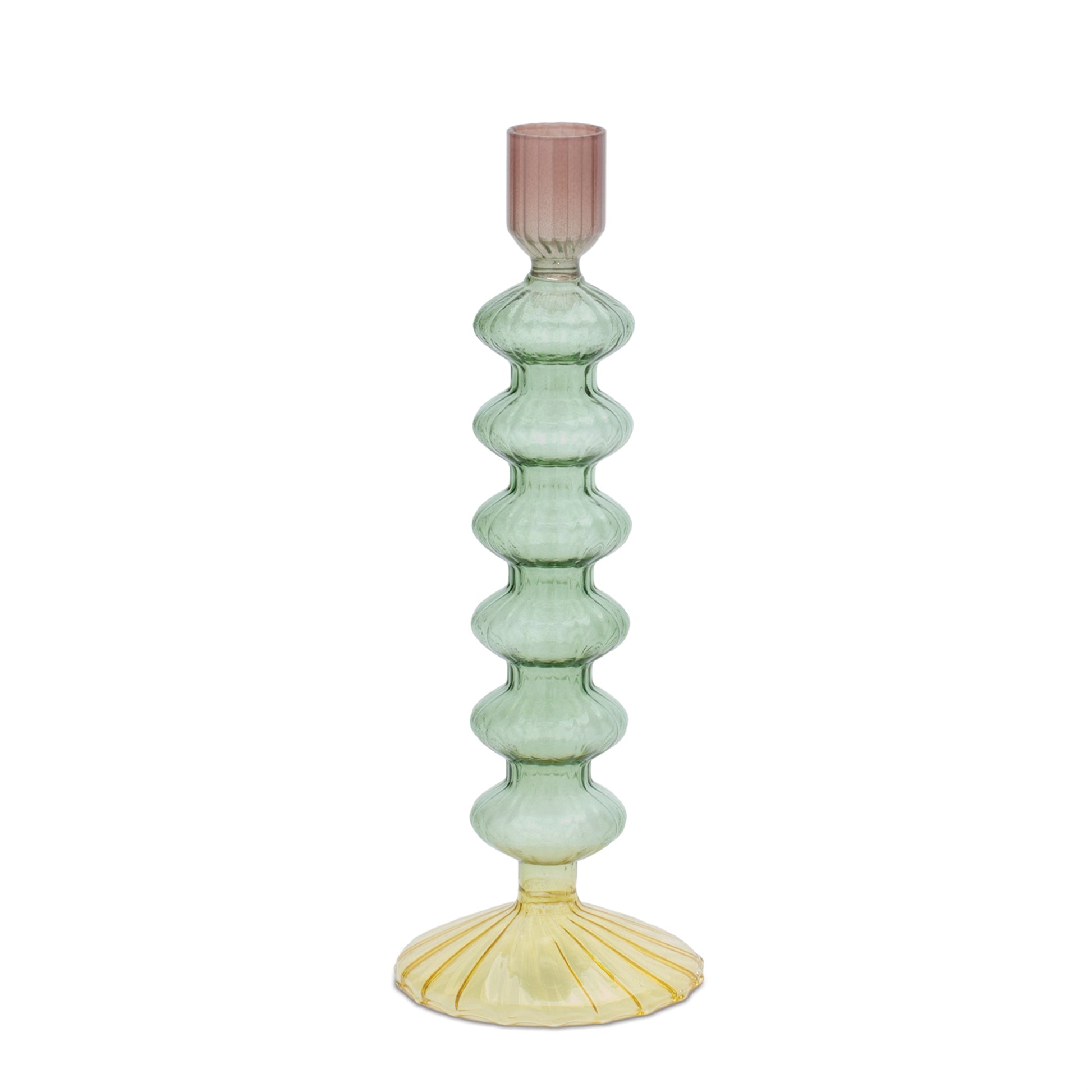 Multicolored Glass Taper Candle Holder (Set of 3) alternate view 4