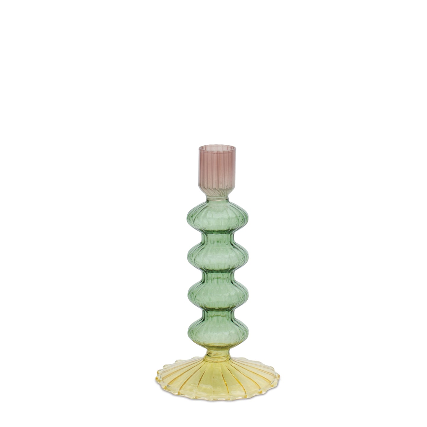 Multicolored Glass Taper Candle Holder (Set of 3) alternate view 5