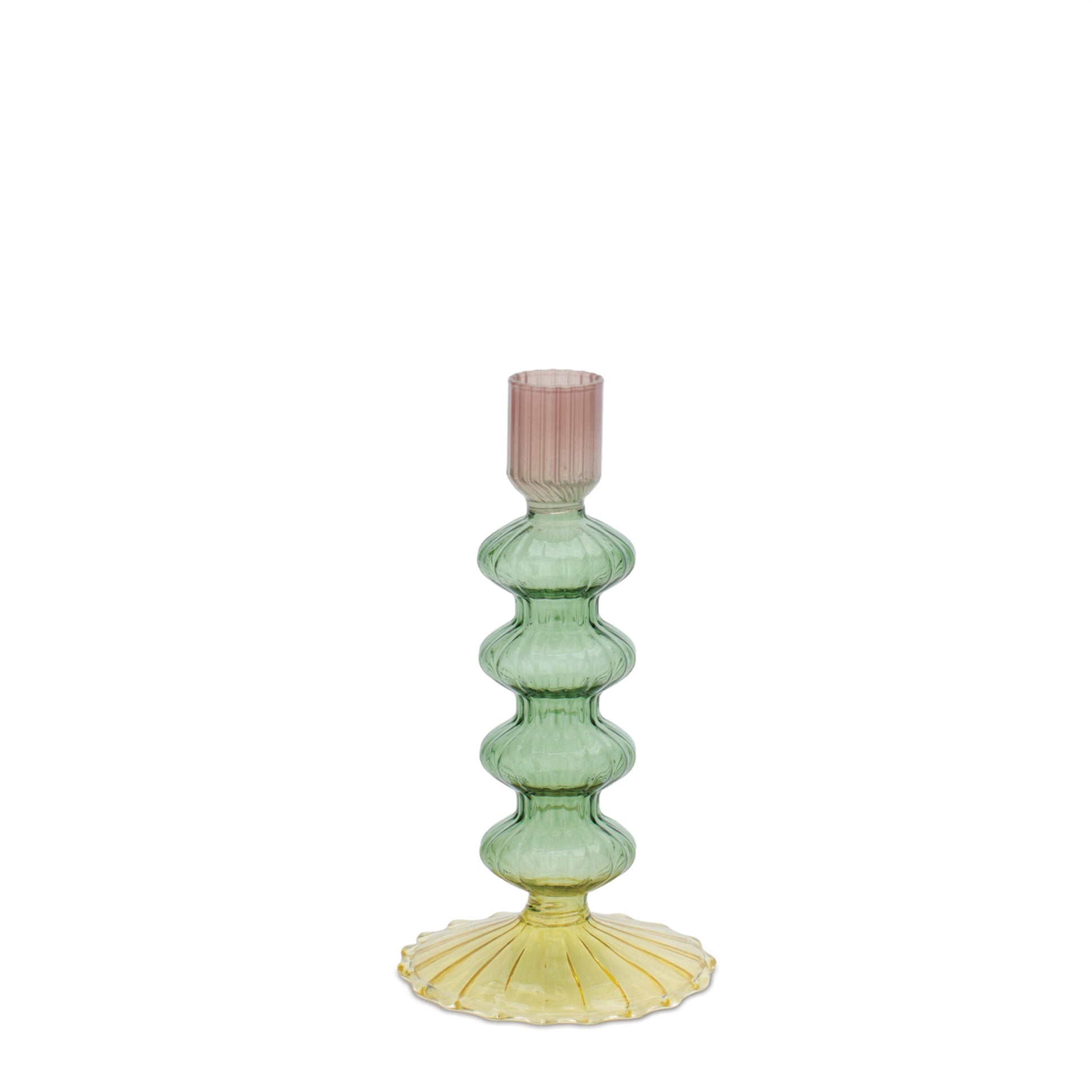 Multicolored Glass Taper Candle Holder (Set of 3) alternate view 5