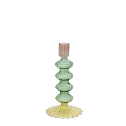 Multicolored Glass Taper Candle Holder (Set of 3) alternate view 5