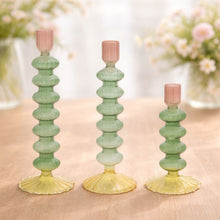 Multicolored Glass Taper Candle Holder (Set of 3) alternate view 2