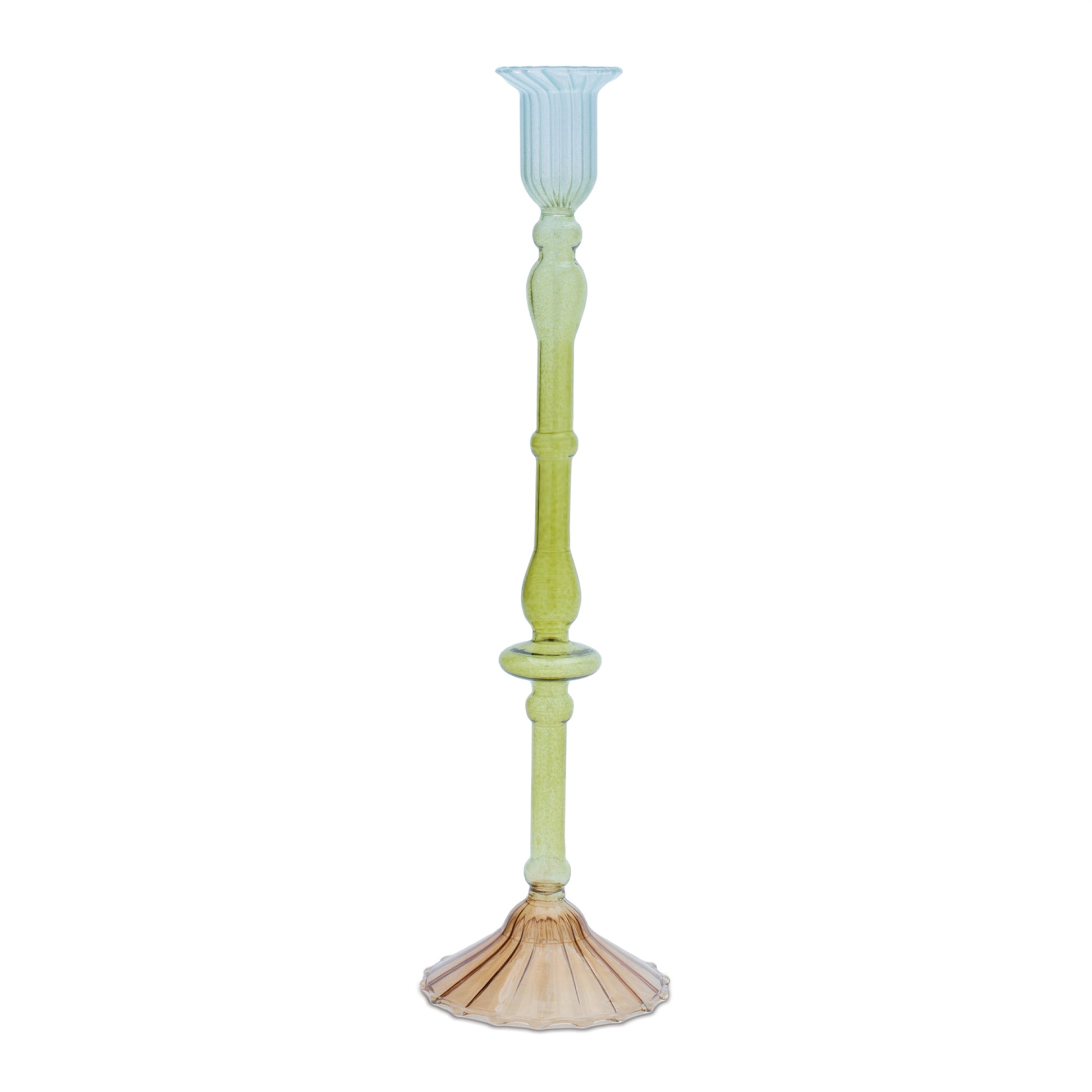 Multicolored Glass Taper Candle Holder (Set of 3) alternate view 3