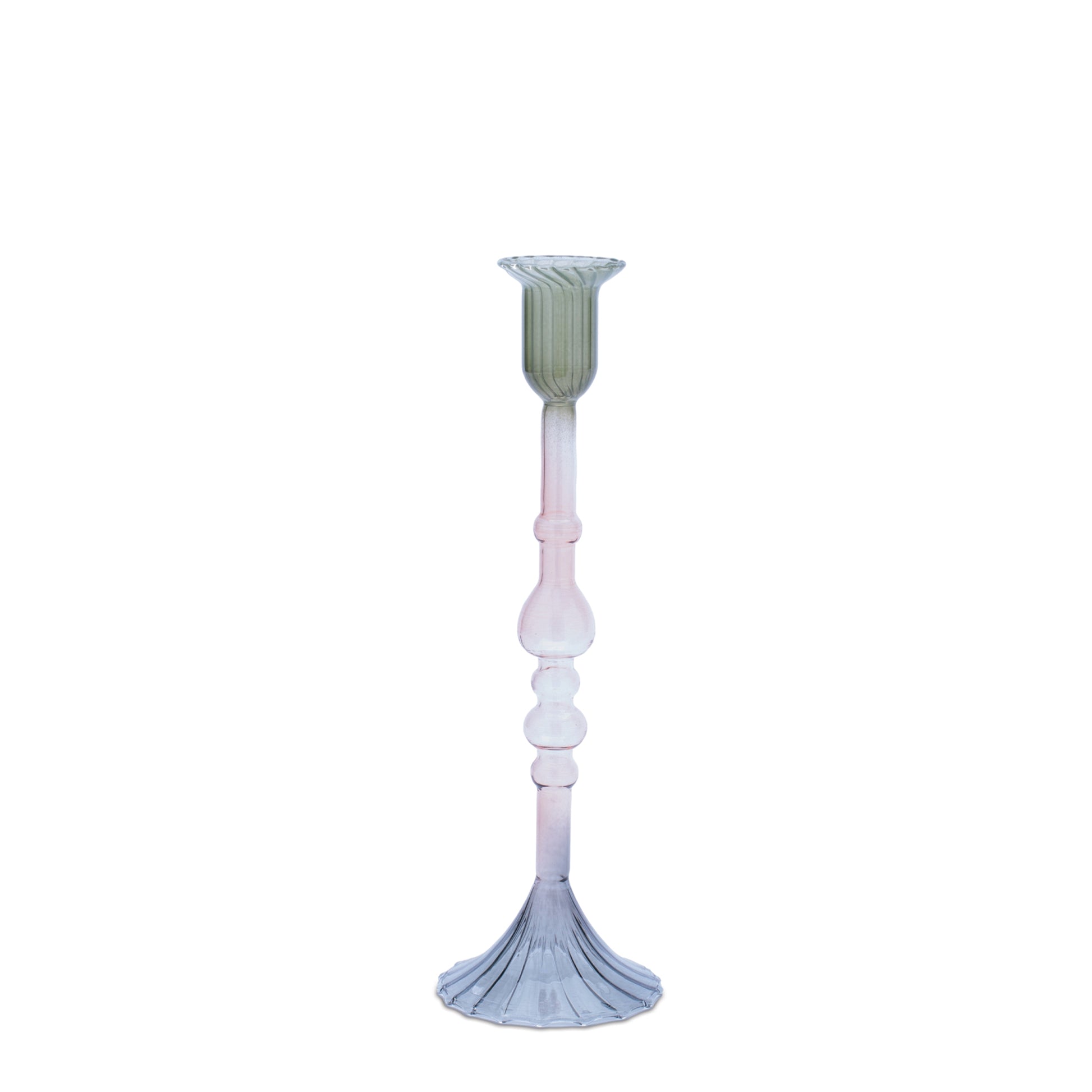 Multicolored Glass Taper Candle Holder (Set of 3) alternate view 4