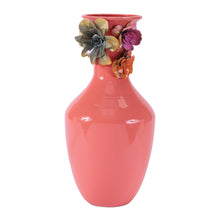 Floral Embossed Metal Vase12.25"H