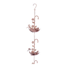 Iron Dragonfly Floral Rain Chain 74"L