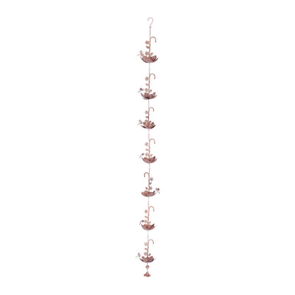Iron Dragonfly Floral Rain Chain 74"L alternate view 3