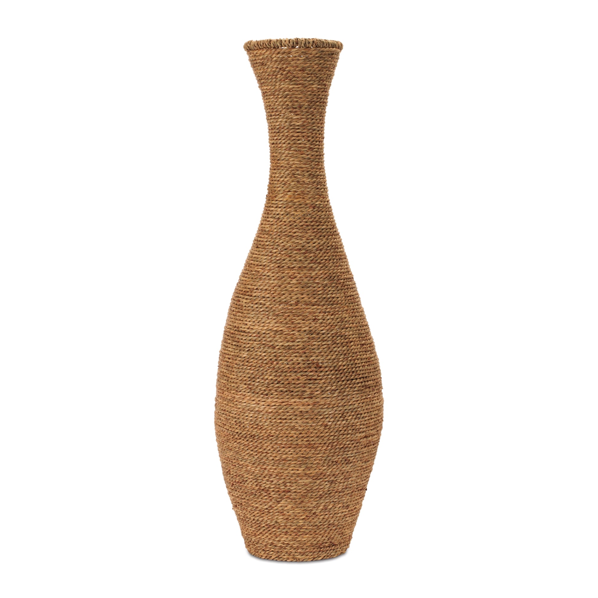Woven Seagrass Floor Vase 34.5"H