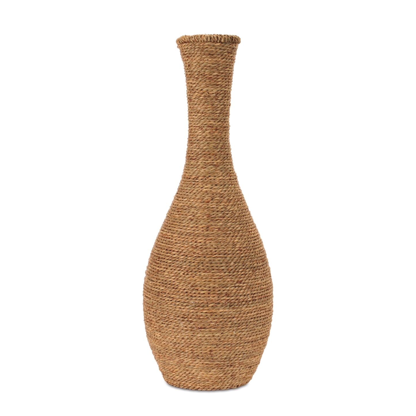 Woven Seagrass Floor Vase 27"H
