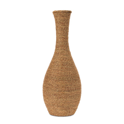 Woven Seagrass Floor Vase 27"H