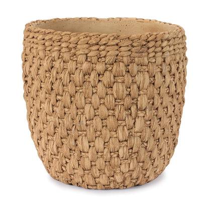 Woven Texture Cement Planter 10.5"D
