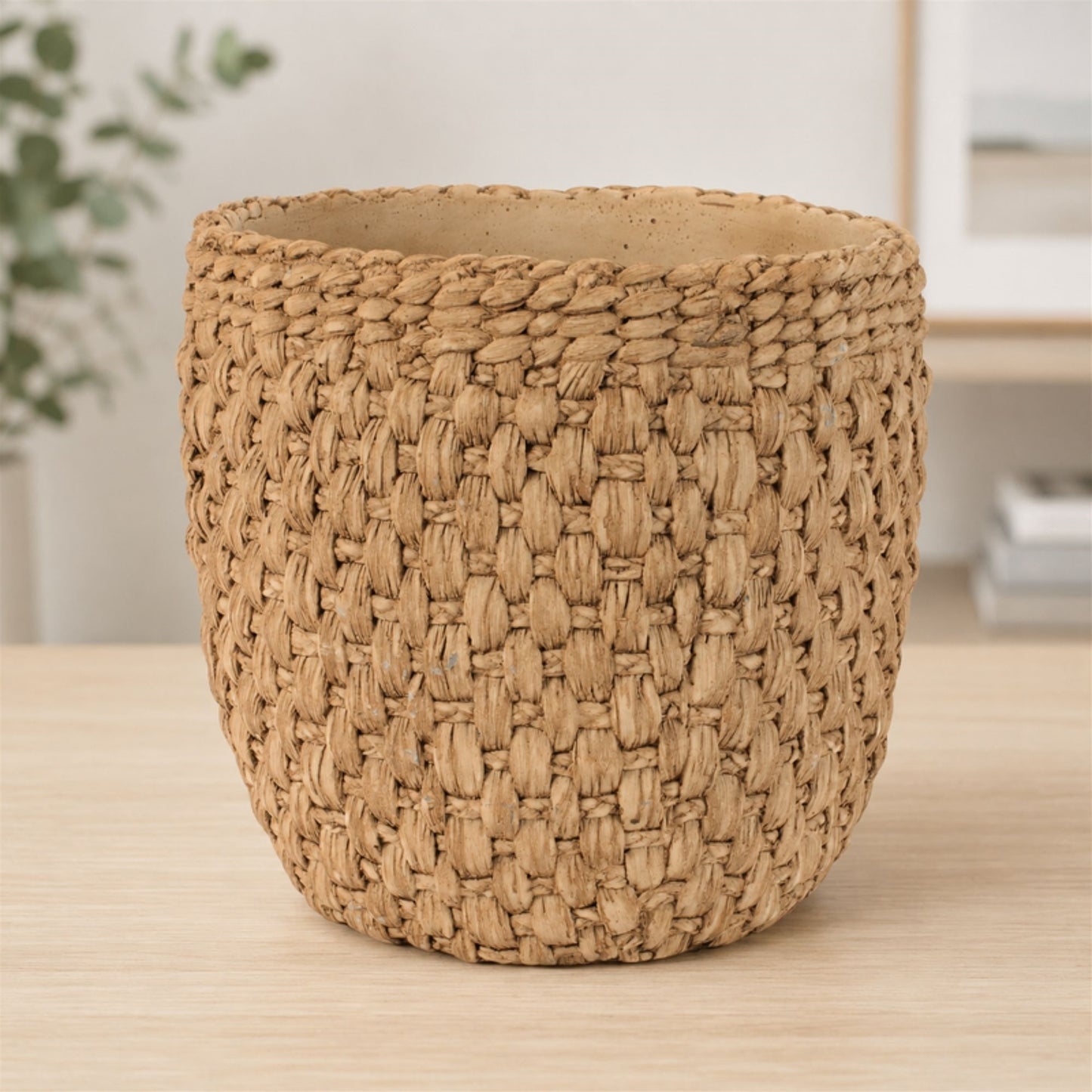Woven Texture Cement Planter 10.5"D alternate view 2