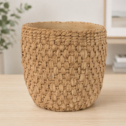 Woven Texture Cement Planter 10.5"D alternate view 2