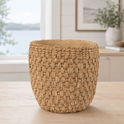 Woven Texture Cement Planter 10.5"D alternate view 3