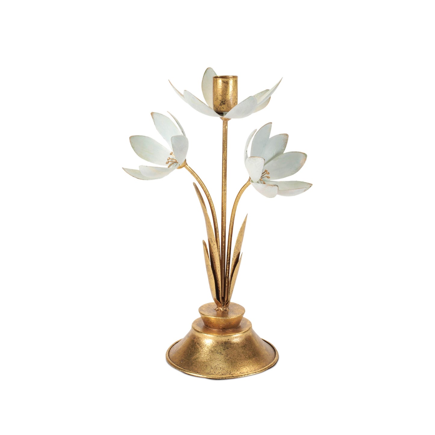 Sculpted Floral Taper Candle Holder (Set of 2) alternate view 4